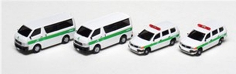 KATO-Lemke K23-653A - N - Toyota Hiace Long JR East (4 Stück)